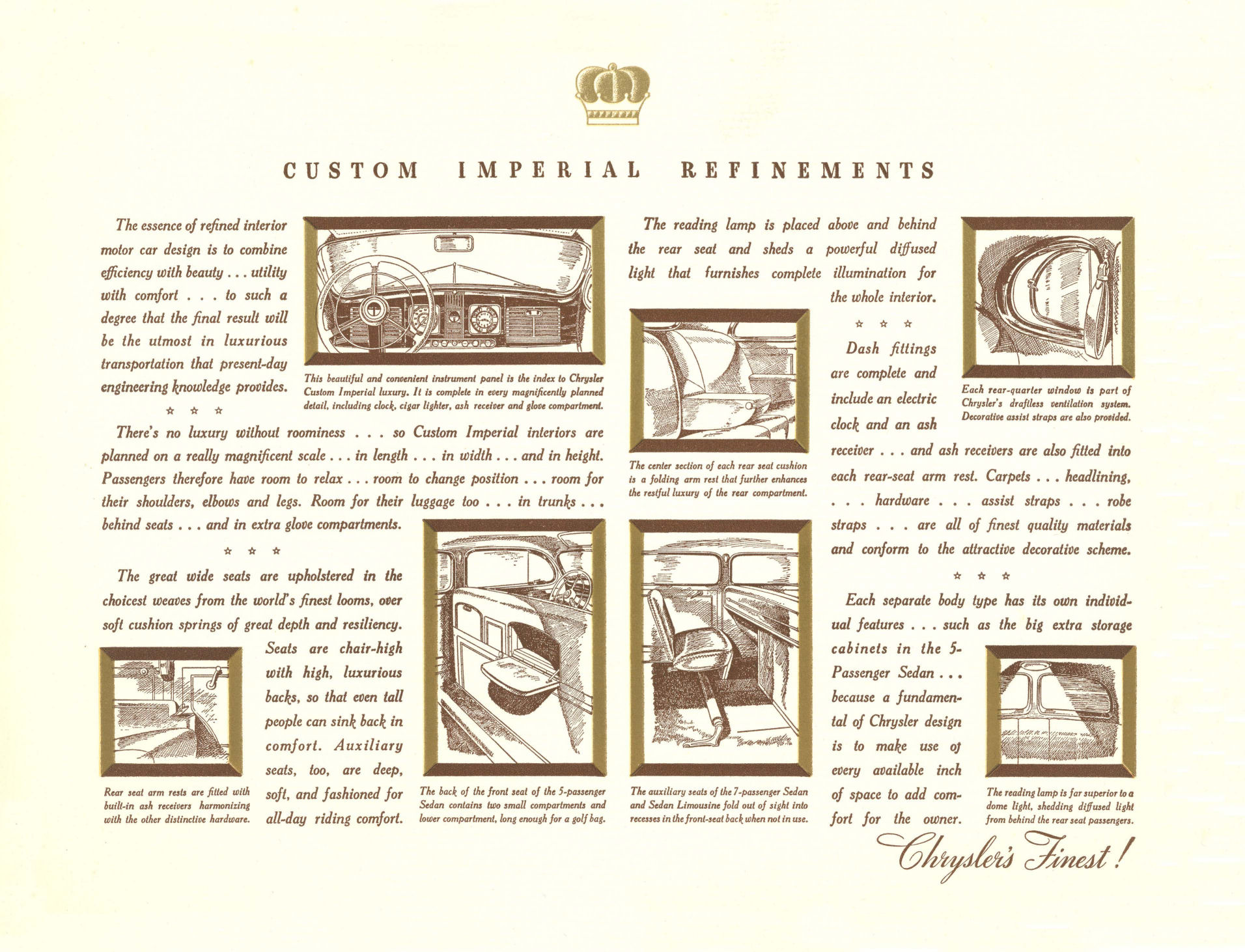 1938 Chrysler Custom Imperial Brochure Page 8